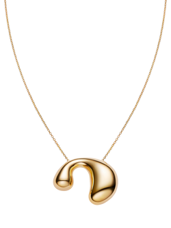 Maria Black Biomorphic Pendant Necklace, Gold