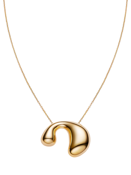 Maria Black Biomorphic Pendant Necklace, Gold