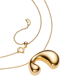 Maria Black Biomorphic Pendant Necklace - view 2, Gold