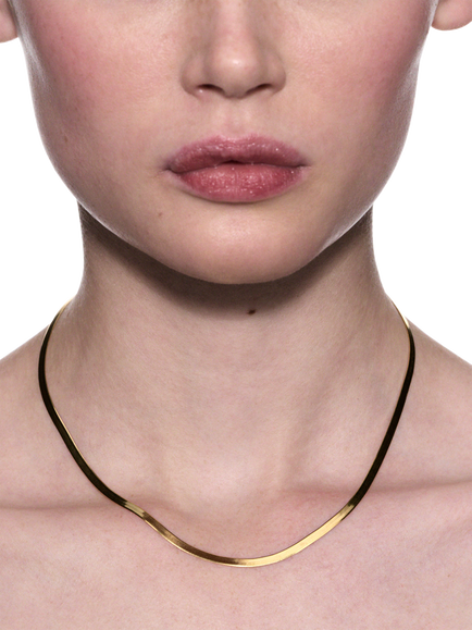 Maria Black Mio Snake Chain Necklace - view 2, Gold