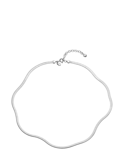 Maria Black Mio Snake Chain Necklace, Silver