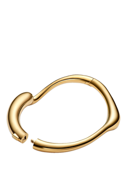 Maria Black Curved Splash Bangle, Gold - view 2, Gold