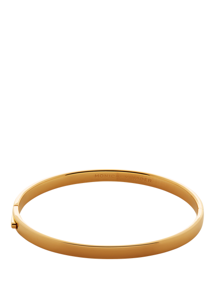 Monica Vinader Essential Luxe Bangle, Gold, Gold