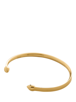 Monica Vinader Fiji Bud Open Cuff, Gold, Gold
