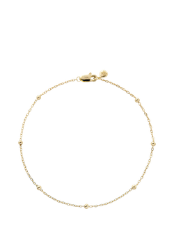 Monica Vinader Beaded Chain Bracelet, Gold, Gold