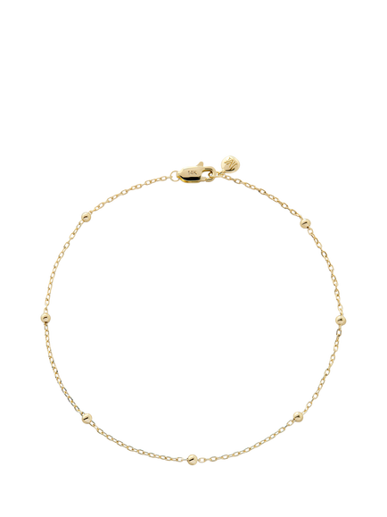 Monica Vinader Beaded Chain Bracelet, Gold, Gold