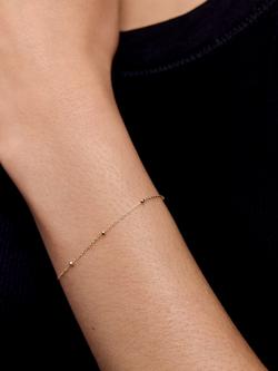 Monica Vinader Beaded Chain Bracelet, Gold - view 2, Gold