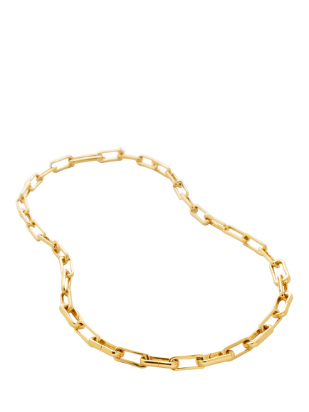 Monica Vinader Alta Charm Link Necklace, Gold, Gold