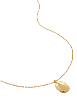 Monica Vinader Havana Mini Locket Necklace, Gold, Gold