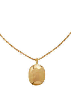 Monica Vinader Havana Mini Locket Necklace, Gold - view 2, Gold