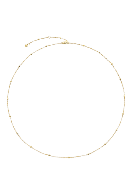 Monica Vinader 14ct Yellow Gold Beaded Chain Necklace, Gold