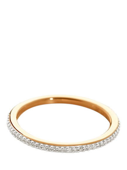 Monica Vinader Diamond Eternity Ring, Gold, P, Gold