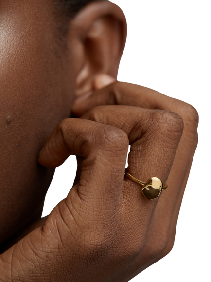 Monica Vinader Odyssey Stacking Ring, Gold, N - view 2, Gold