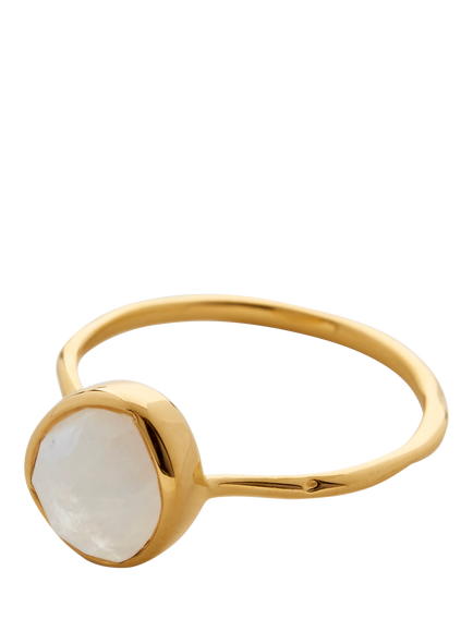 Monica Vinader Siren Moonstone Ring, Gold, N, Gold