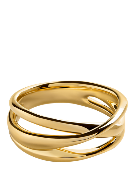 Monica Vinader Nura Pave Diamond Ring, Gold, Gold