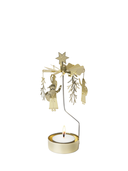 Pluto Produkter Claus Tealight Spinner, Gold, Gold