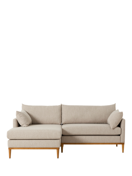 Swyft Model X01 Large 3 Seater LHF Chaise End Sofa, Linen Pumice