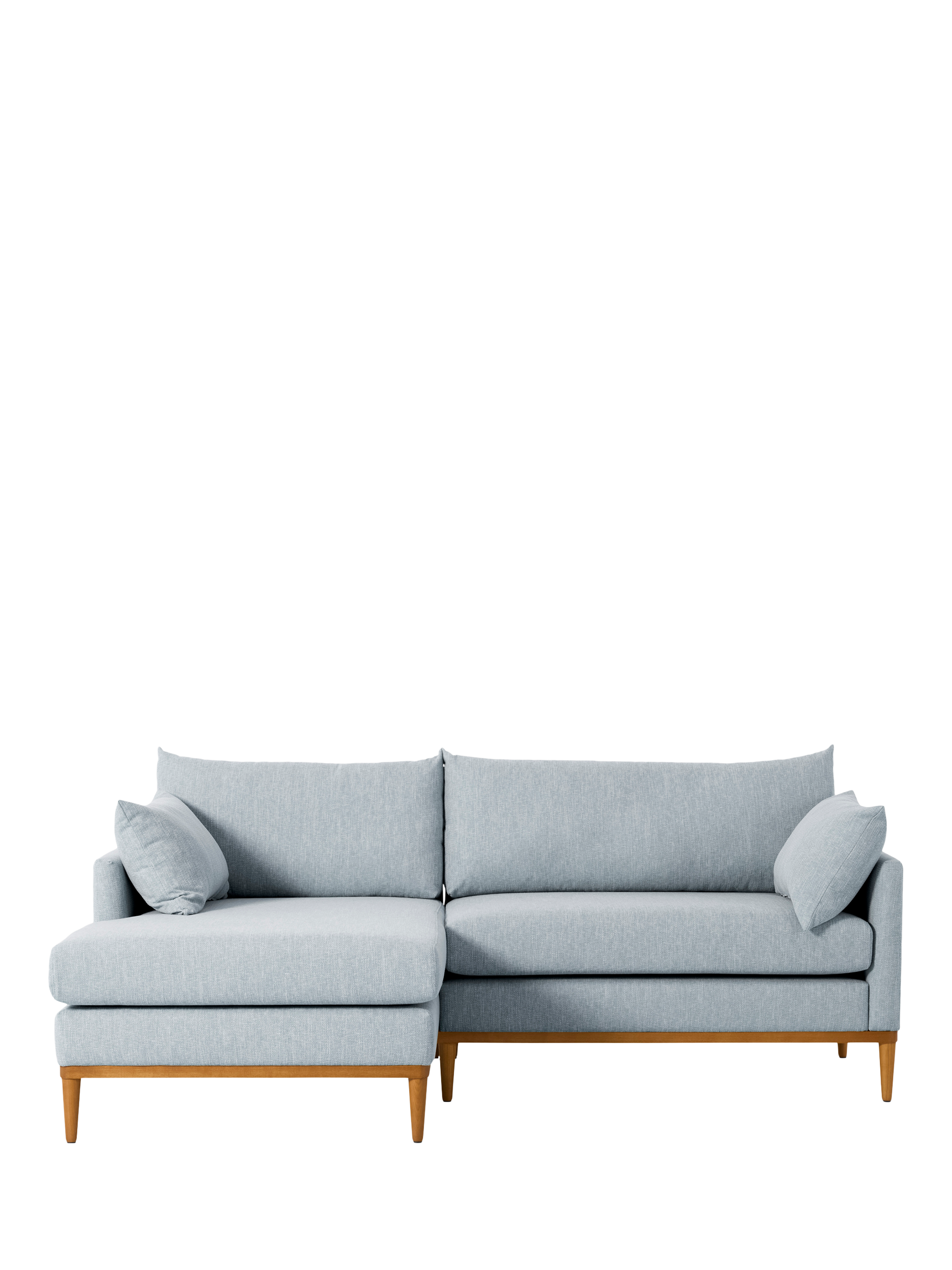 Model X01 Range, Swyft Model X01 Large 3 Seater LHF Chaise End Sofa, Linen Seaglass