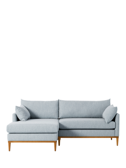 Swyft Model X01 Large 3 Seater LHF Chaise End Sofa, Linen Seaglass