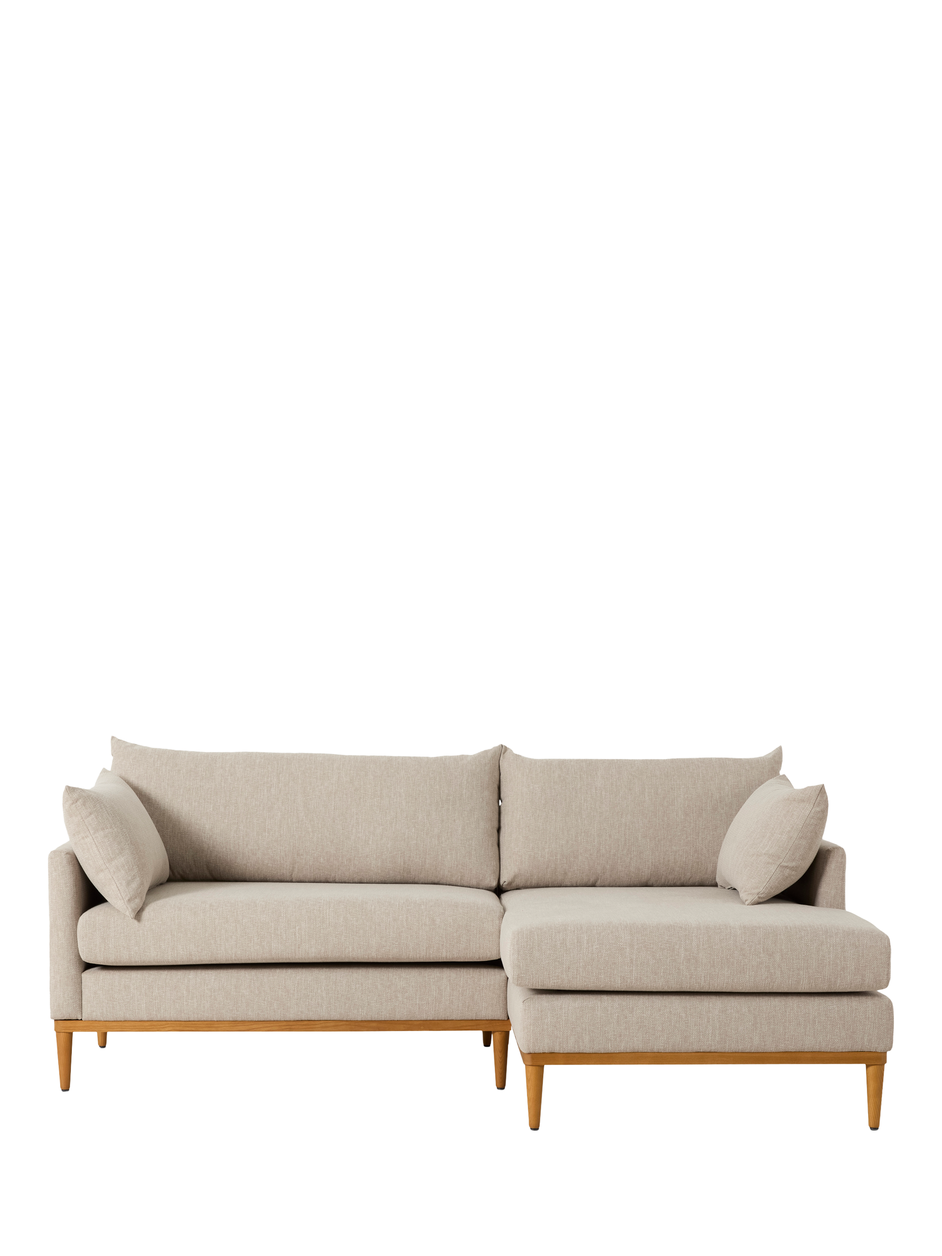 Model X01 Range, Swyft Model X01 Large 3 Seater RHF Chaise End Sofa, Linen Pumice