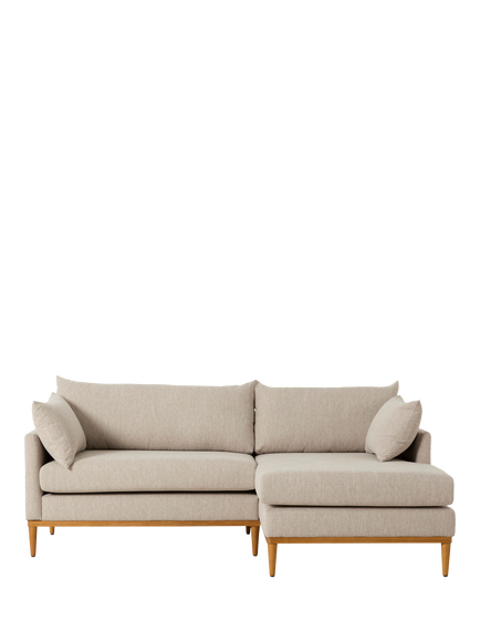 Swyft Model X01 Large 3 Seater RHF Chaise End Sofa, Linen Pumice