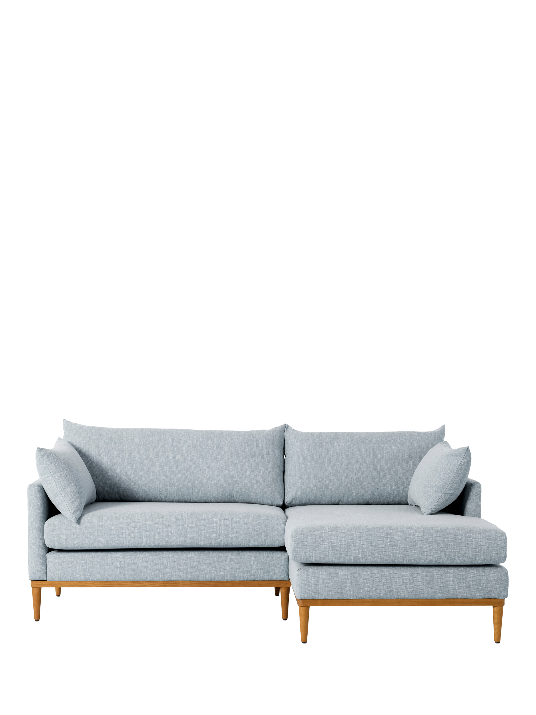 Model X01 Range, Swyft Model X01 Large 3 Seater RHF Chaise End Sofa, Linen Seaglass
