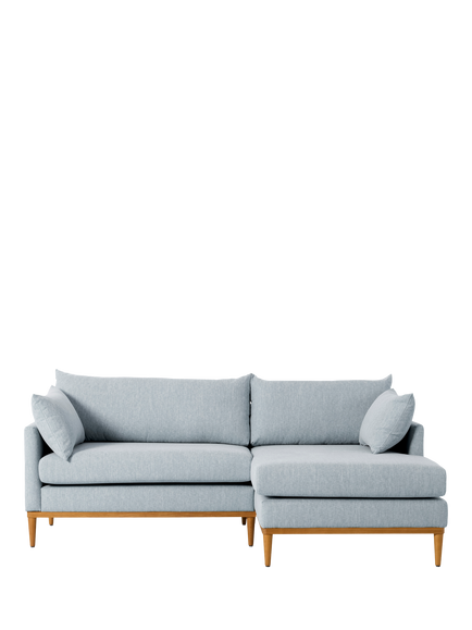 Swyft Model X01 Large 3 Seater RHF Chaise End Sofa, Linen Seaglass