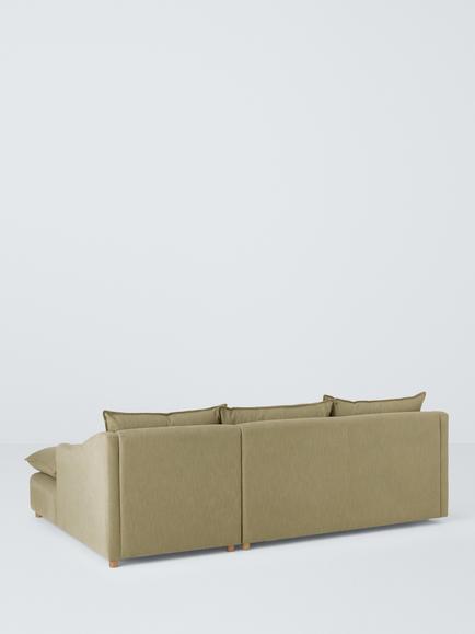 John Lewis Ashbourne Large 3 Seater RHF Chaise End Sofa, Olive Green - view 2, Olive Green