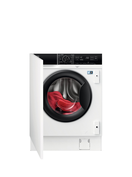 AEG OUTLET 7000 LF7C8636BI Integrated Washing Machine, 8kg Load, 1600rpm Spin, Like New, White, White