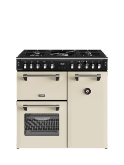 Stoves OUTLET Richmond Deluxe 90cm Dual Fuel Gas Hob Range Cooker, Like New, Cream, Cream