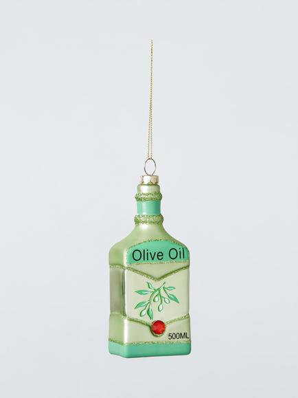 John Lewis Curate & Collect Olive Oil Bottle Bauble, Green, Green