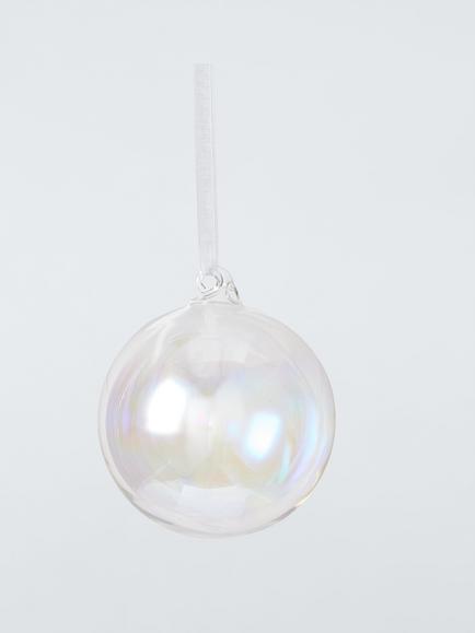John Lewis The Enthusiast Round Iridescent Bauble, Multi, Iridescent