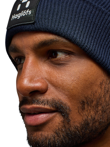 Haglöfs Aze Beanie Hat, Blue - view 2, Tarn Blue