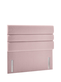 John Lewis OUTLET Lancaster Full Depth Upholstered Headboard, Super King Size, Like New, Deep Velvet Opulence Heather, Deep Velvet Opulence Heather