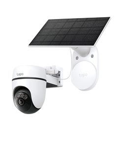 TP-Link Tapo C610 2K Pan Tilt Outdoor Smart Security Camera, Solar-powered Kit, Black, Black