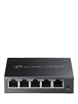 TP-Link TL-SG105S-M2 5-Port 2.5G Multi-Gigabit Desktop Switch, Black, Black