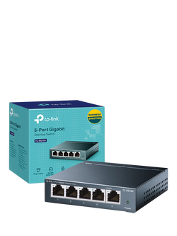 TP-Link TL-SG105 5-Port Desktop Network Switch, Black - view 2, Black