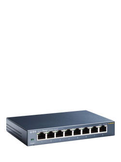 TP-Link TL-SG108 8-Port Desktop Network Switch, Black - view 2, Black