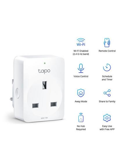 TP-Link Tapo P110 Mini Smart Wi-Fi Plug, White - view 2, White