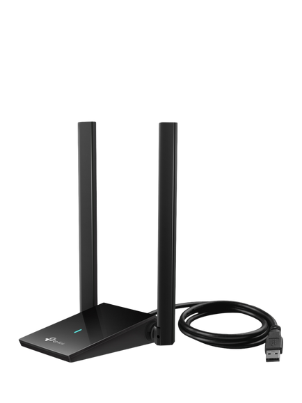 TP-Link Archer TX20U Plus Dual Antennas High Gain Wireless USB Adapter, AX1800, Black, Black