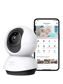 TP-Link Tapo TC74 2K Indoor Pan & Tilt AI Smart Security Camera, Black, Black