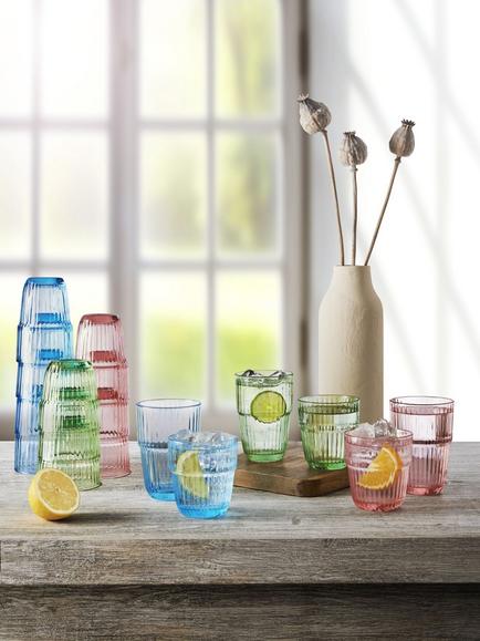 Bormioli Rocco Barshine Glass Tumblers, Set of 6, 305ml, Rocks Mint - view 2, Green