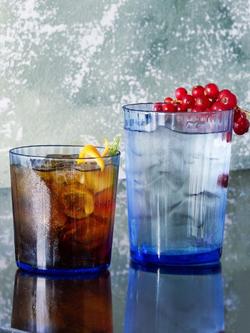Bormioli Rocco Exclusiva Fluted Tumblers, Pack of 4, 355ml, Blue - view 2, Blue