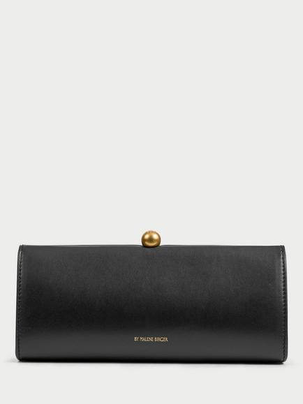 By Malene Birger Ellon Leather Clutch Bag, Black, Black