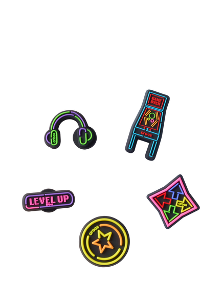 Crocs Kids' Jibbitz Gamer Charms, Pack of 5, Multi, Multi