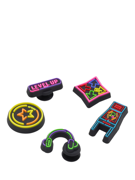 Crocs Kids' Jibbitz Gamer Charms, Pack of 5, Multi - view 2, Multi