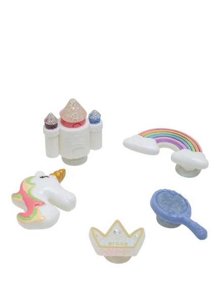 Crocs Kids' Pretty Princess Jibbitz Charms, Pack of 5, Multi - view 2, Multi