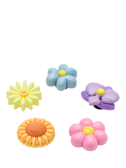 Crocs Kids' Jibbitz Puffy Flower Charms, Pack of 5, Multi - view 2, Multi