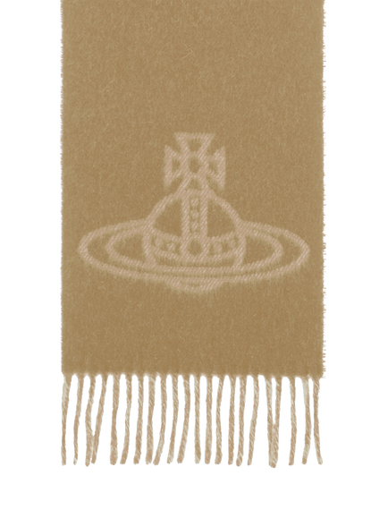 Vivienne Westwood Pure Wool Scarf, Camel, Camel