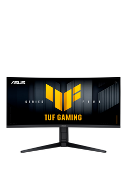 ASUS TUF Gaming VG34WQL5A Wide Quad HD Curved Gaming Monitor, 34", Black, Black